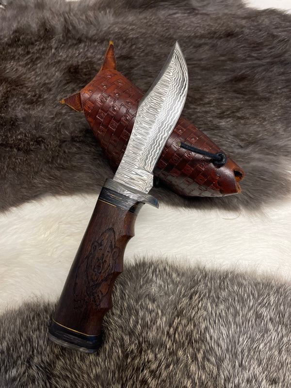 Grizzly Timberline Damascus Knife Damascus Knife TK-099  (Compact)