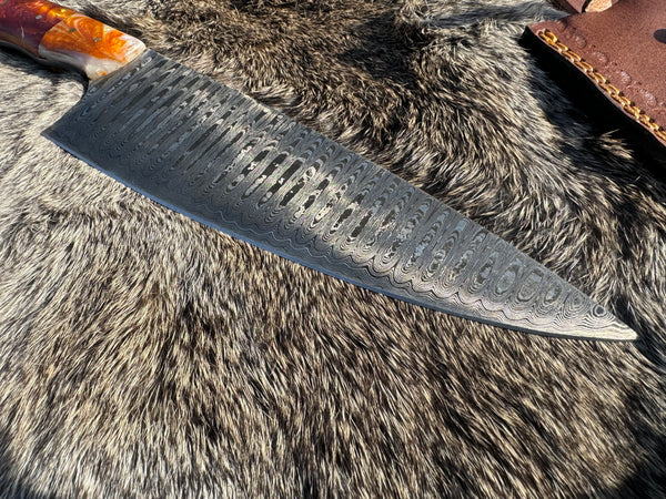 Damascus Steel Custom Chef Knife TK-104