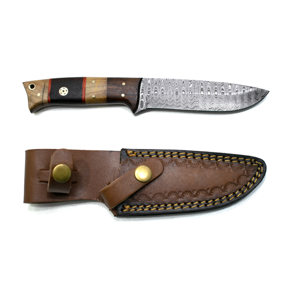 Hand forged knife, Damascus knife, Hand forged Damascus, Hand made hunting knife, Camping knife by Titan Td-192