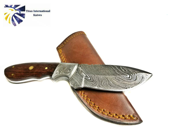 Hand forged knife, Damascus knife, Hand forged Damascus, Hand made hunting knife, Camping knife by Titan Td-182