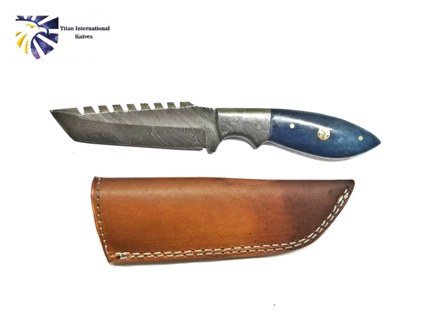 Damascus Steel Tanto Blade by Titan "Death-wish" / Tactical TD-210
