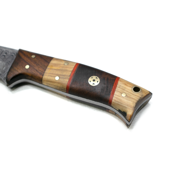 Hand forged knife, Damascus knife, Hand forged Damascus, Hand made hunting knife, Camping knife by Titan Td-192