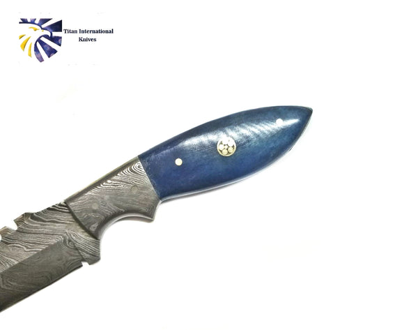 Damascus Steel Tanto Blade by Titan "Death-wish" / Tactical TD-210