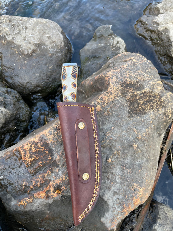 Handmade High Carbon Damascus Pairing and utility Knife TK-033