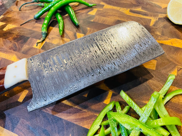 5-Piece Damascus & Arylic Knife Set / With Leather carry Bag