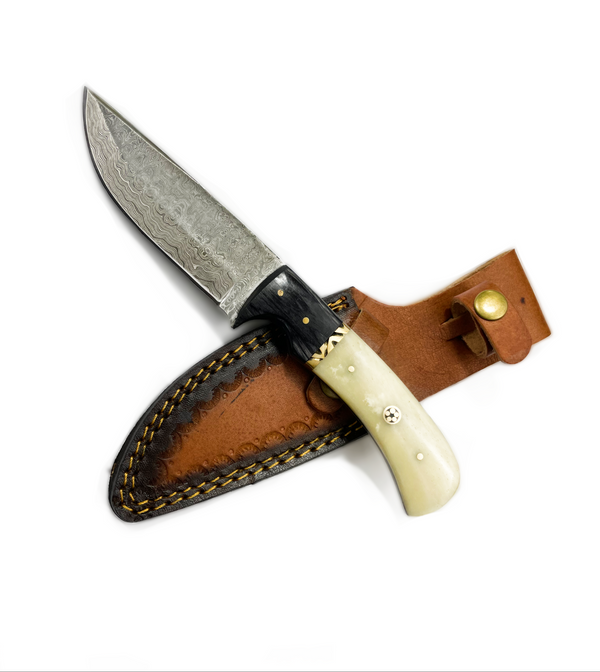 DAMASCUS STEEL HUNTING KNIFE BY TITAN TD-172