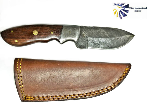 Hand forged knife, Damascus knife, Hand forged Damascus, Hand made hunting knife, Camping knife by Titan Td-182