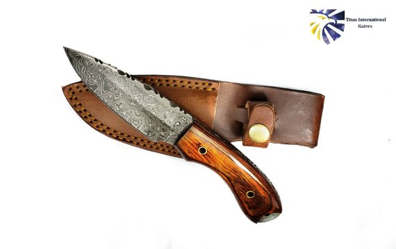 Drop point Damascus Knife by Titan TD-230