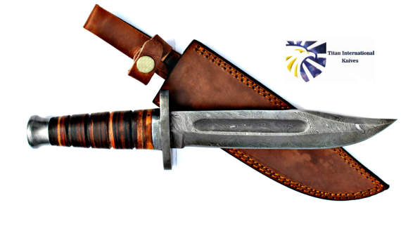 A Classic K-Bar Damascus Blade by Titan. TD-501