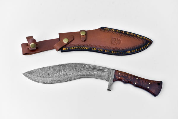 BLACK WALNUT DAMASCUS KUKRI BLADE HANDMADE BY TITAN TD-305