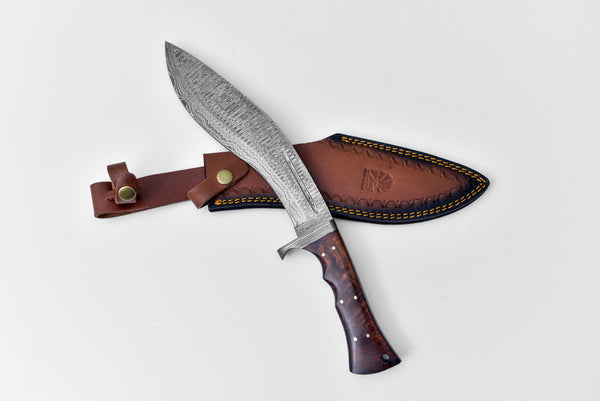 BLACK WALNUT DAMASCUS KUKRI BLADE HANDMADE BY TITAN TD-305