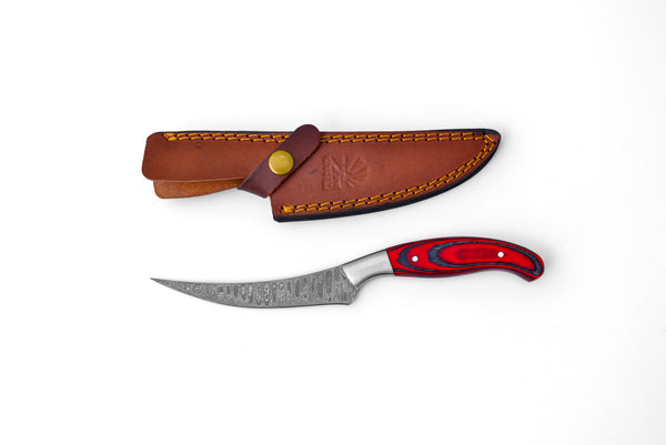 Damascus Compact Fillet Knife  TK-205