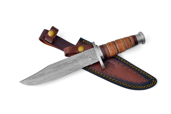 A Classic K-Bar Damascus Blade by Titan. TD-501