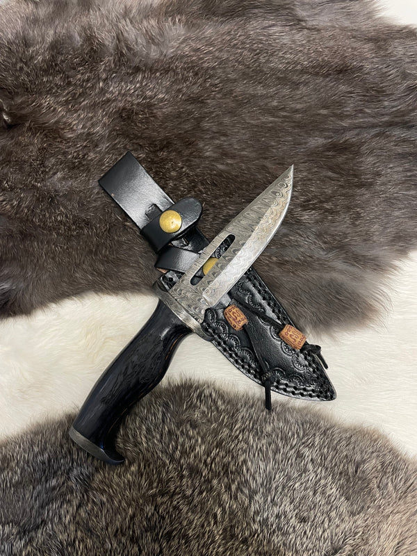 Lunar Guardian Damascus Knife TK-098  (Compact)