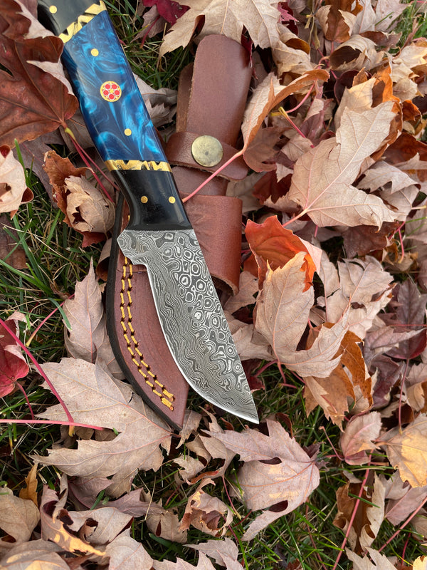 Blue Phantom TK-213 Damascus steel hunting knife by Titan International Knives