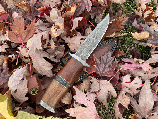 Ironwood Stalker TK-214 Damascus steel hunting knife by Titan International Knives