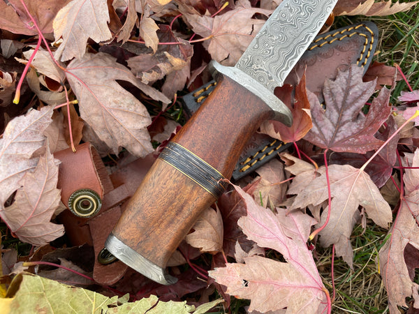 Ironwood Stalker TK-214 Damascus steel hunting knife by Titan International Knives