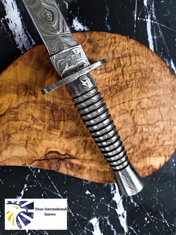 A-2 British Commando Knife Fairbairn–Sykes Full Damascus Steel TD-237