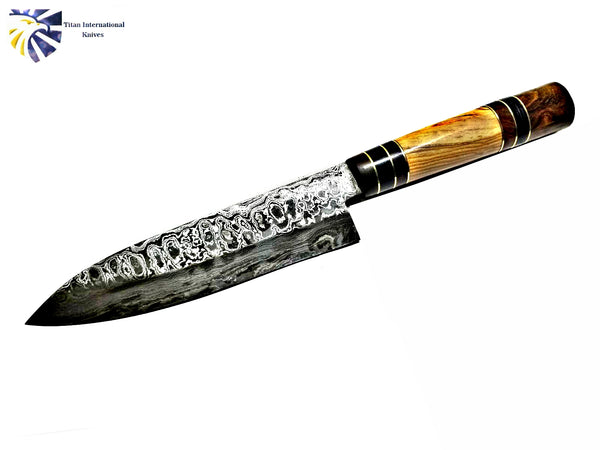 Damasucs Santoku knife/ Kitchen Knife / by Titan 302