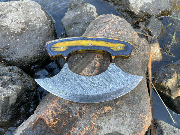 Damascus Steel Alaskan Ulu knife TK-035