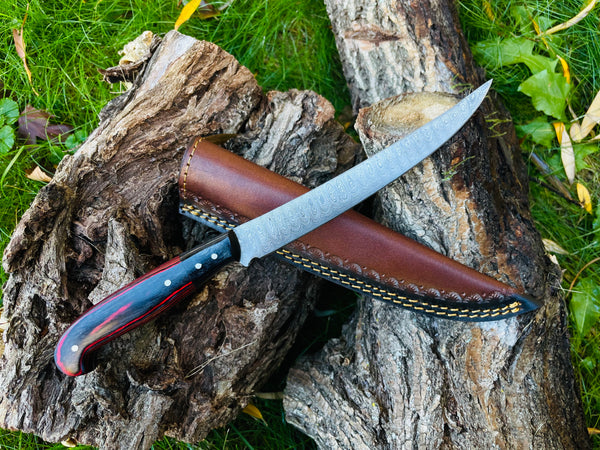 Damascus Steel Custom Flay Knife TK-050