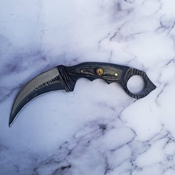 Carbon Steel Titan Raptor - Double Edge Karambit/ High carbon steel/ Tactical/ EDC TC-41