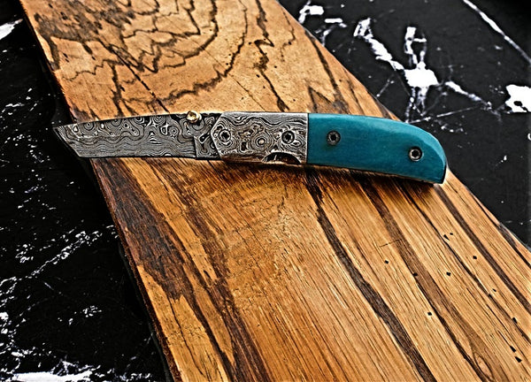 B. Titan Tengu - Tanto Damascus Folding Knife/ EDC